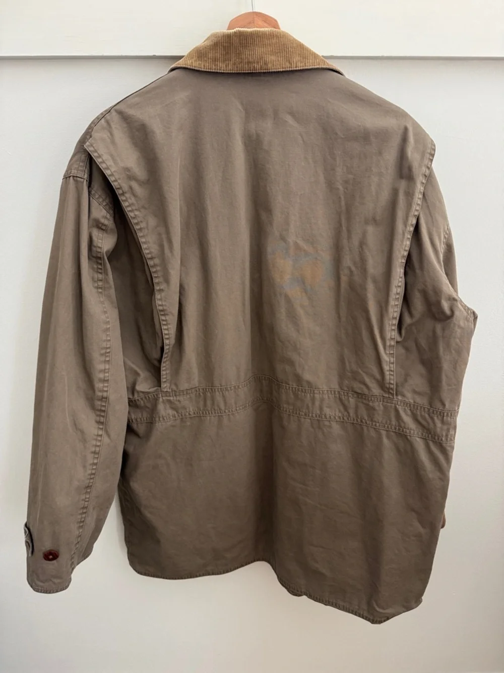 J. Crew Mens Barn Jacket Chore Coat Corduroy Collr Plaid Lined Canvas Field M - Picture 7 of 9